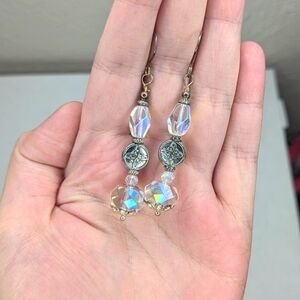 Crystal And Glass Beaded Earrings